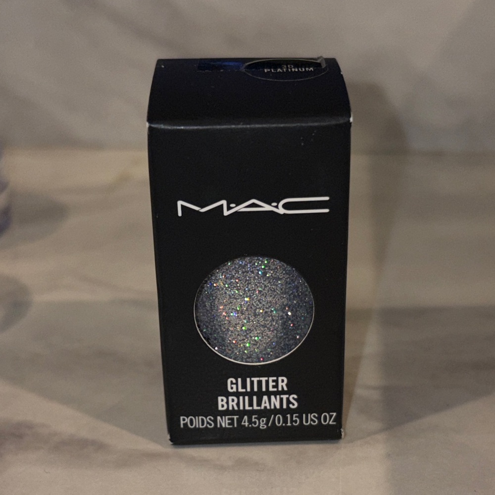 MAC Cosmetics Glitter Brillants Platinum Silver Multi-Color Sparkle Eyeshadow